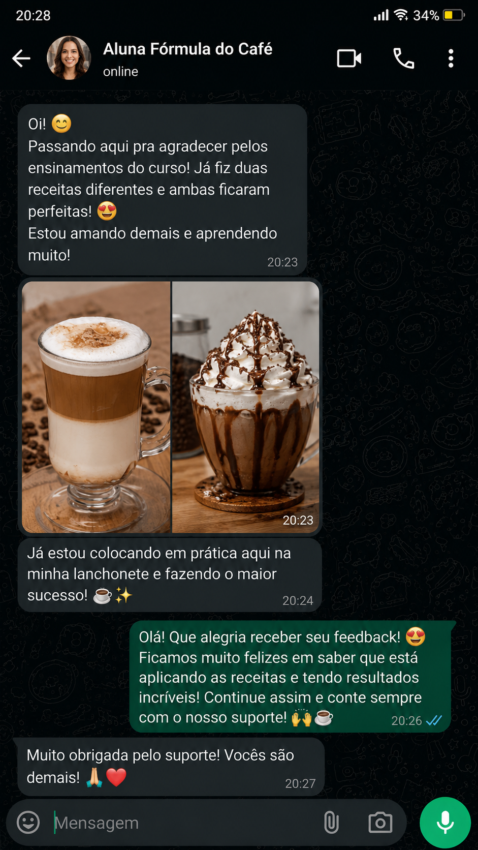 Depoimento de aluna