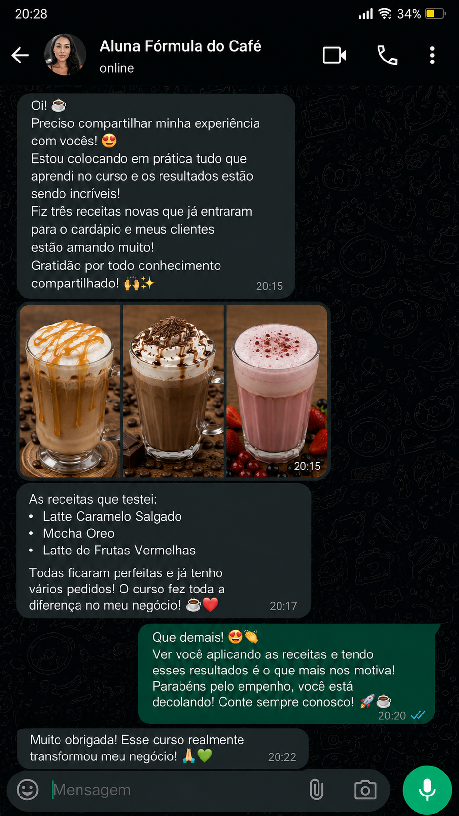 Depoimento de aluna