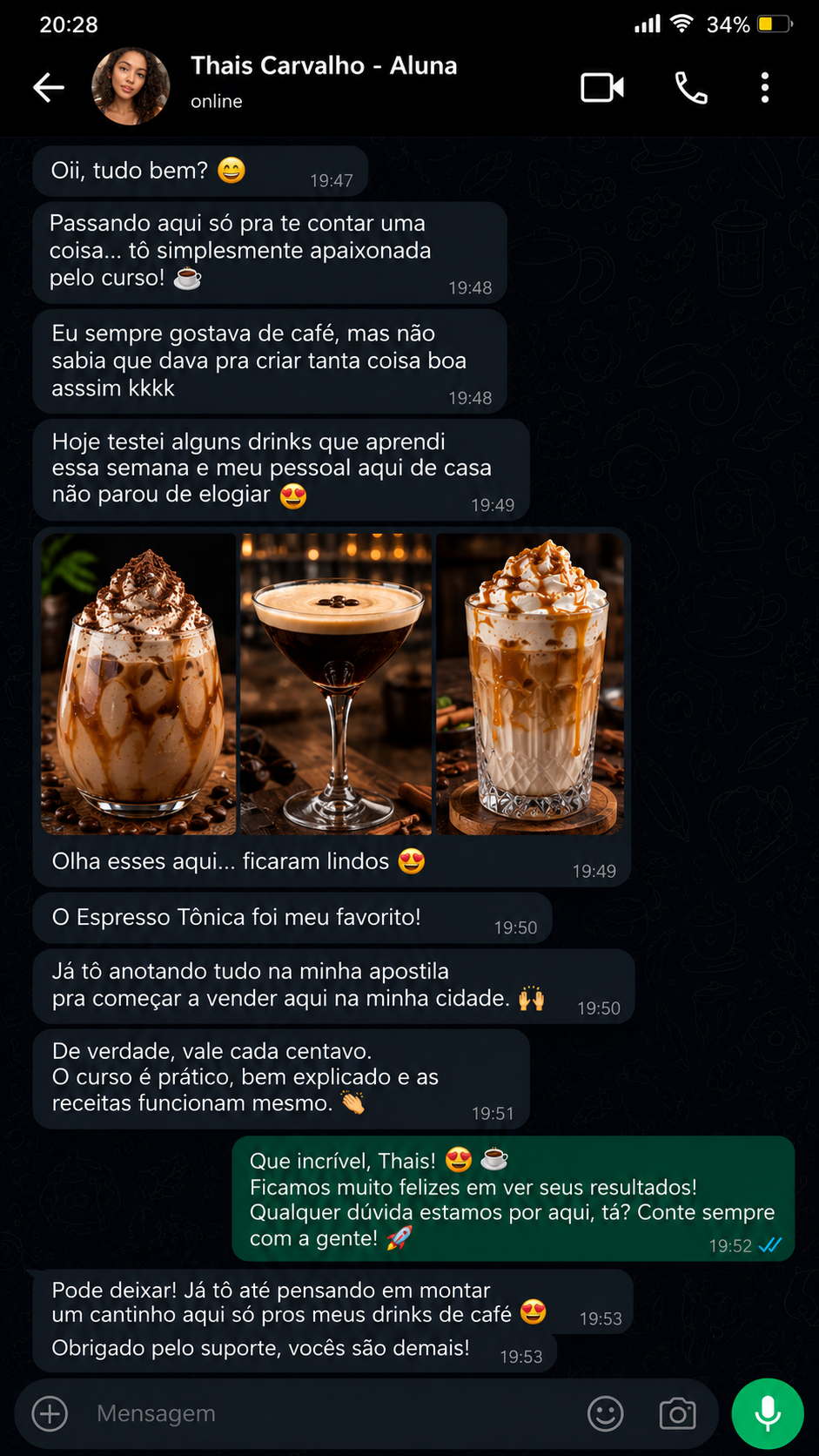 Depoimento de aluna